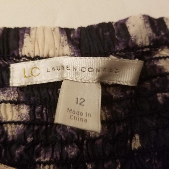 LC Lauren Conrad Maxi Dress Long Geometric Purple - Picture 4 of 5
